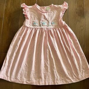 Cecil and Lou Ruffled Kids Bunny Dress with Embroidered Detail